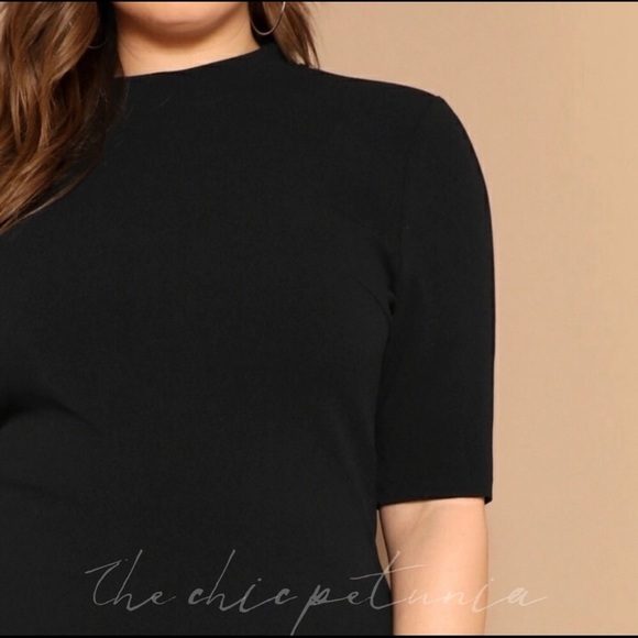 ✨JUST IN!✨SALE!!!✨LAST 2!!✨NEW! 5⭐️CHIC PLUS! S/S PENCIL MIDI DRESS - Picture 3 of 8